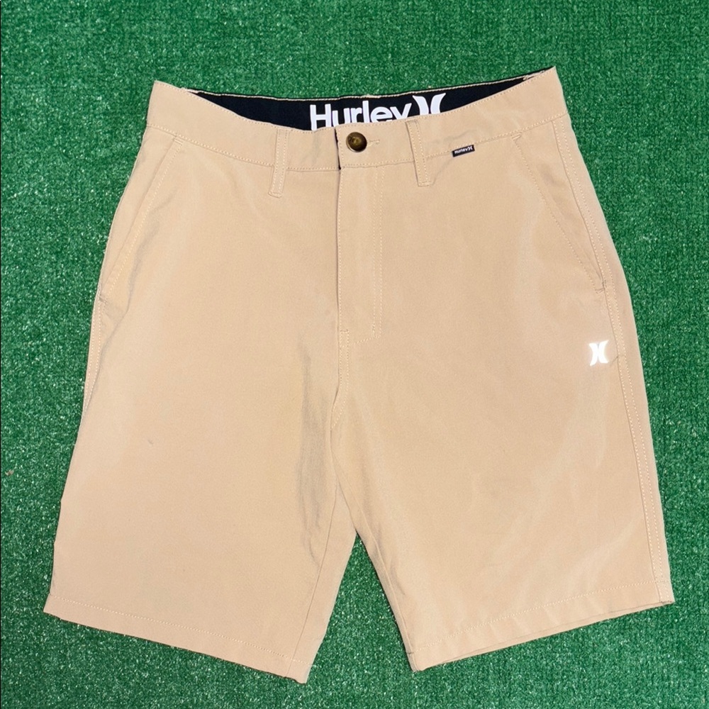 Hurley Tan Flat Front Men Shorts
